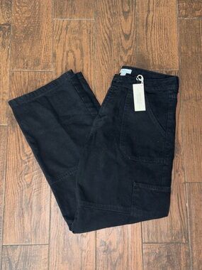 Forever 21 Black Wide-Leg Utility Pants